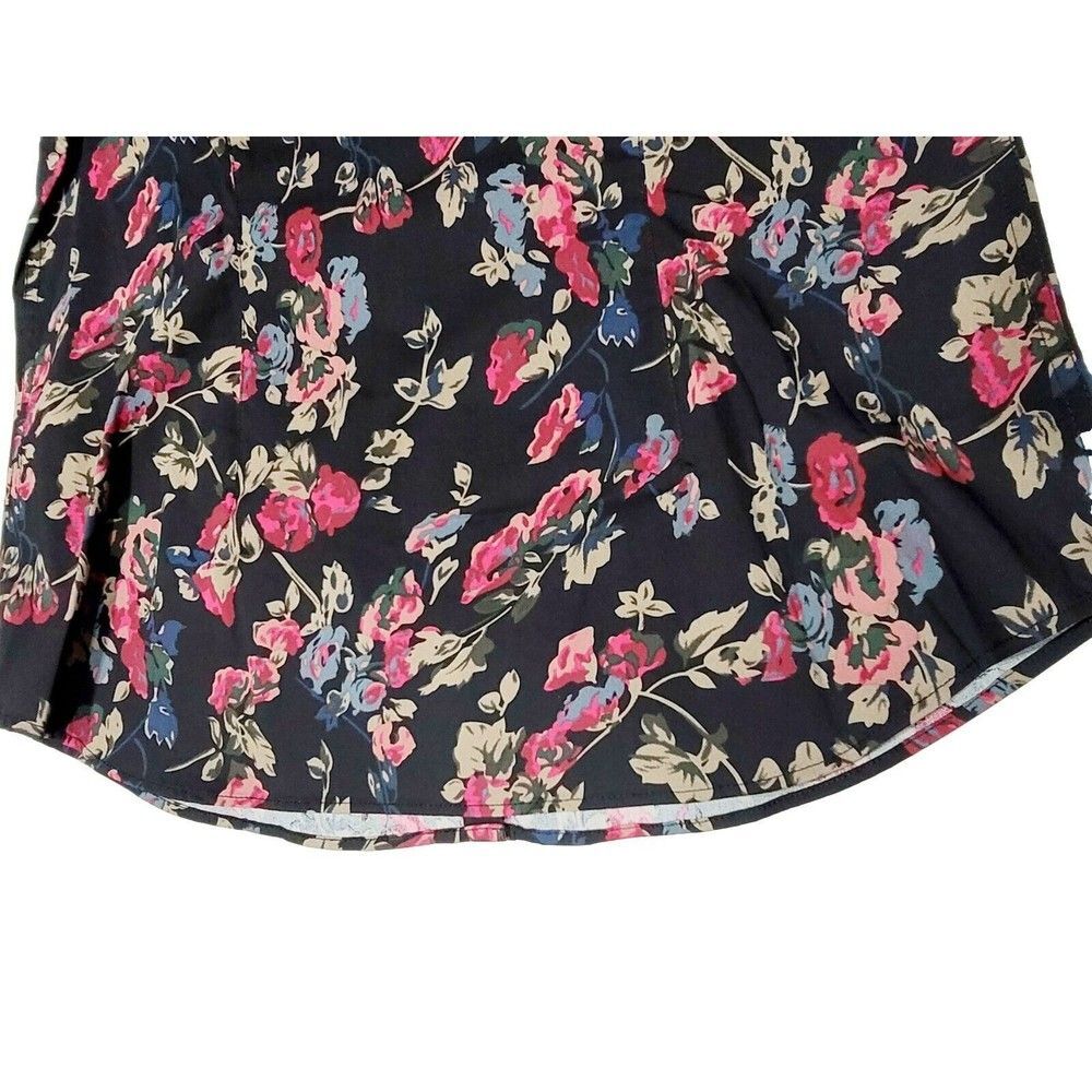 CHAPS Women's Size M Easy Care Button Up No Iron Stretch Modal Floral Blouse - Picture 12 of 16